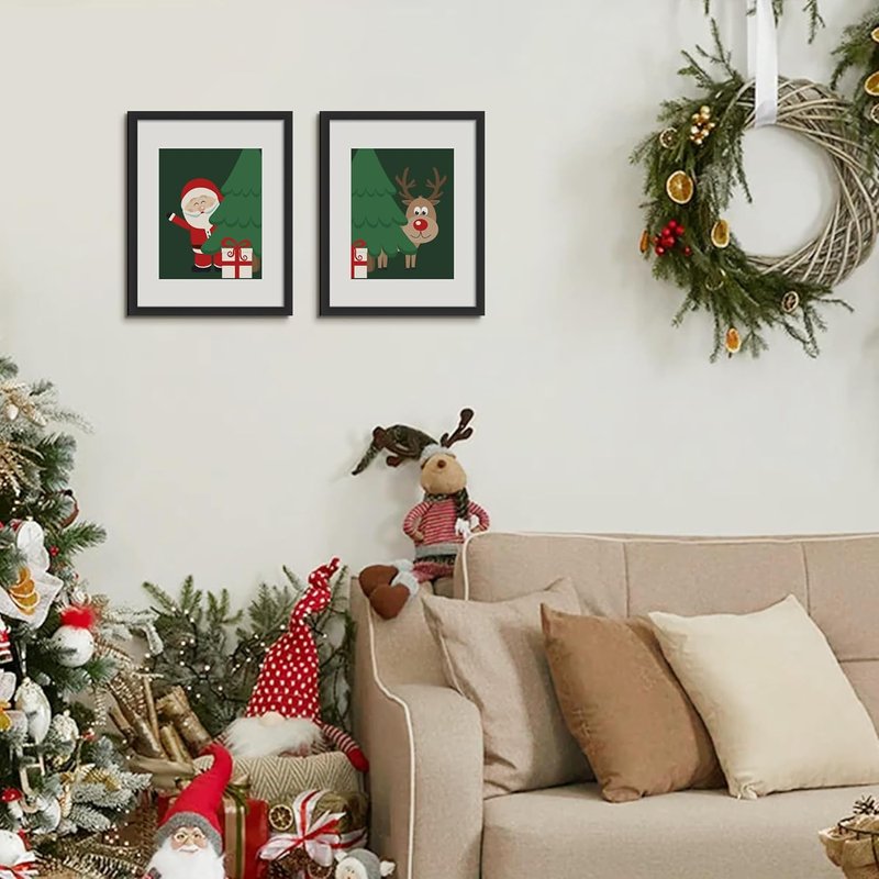 Upsimples 11x14 Picture Frame - Versatile Display for 8x10 Photos with Mat or 11x14 Without Mat - Black