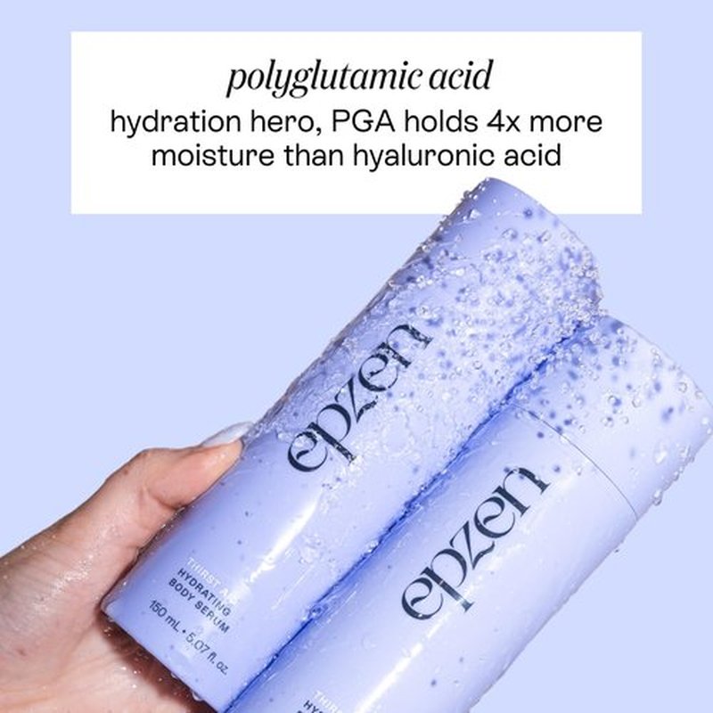 epzen Thirst Aid Hydrating Body Serum with Prickly Pear Seed Oil, Squalane, Hydrating Serum Skin Care Moisturizer, Lightweight & Nourishing Vegan, Paraben & Sulfate Free, Cruelty Free, 5.07fl. oz.