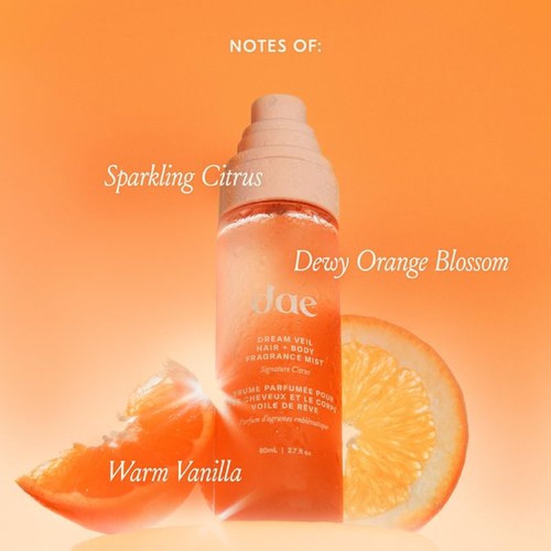 DAE Hair Dream Veil Hair + Body Fragrance Mist Signature Citrus Scent (2.7 oz)