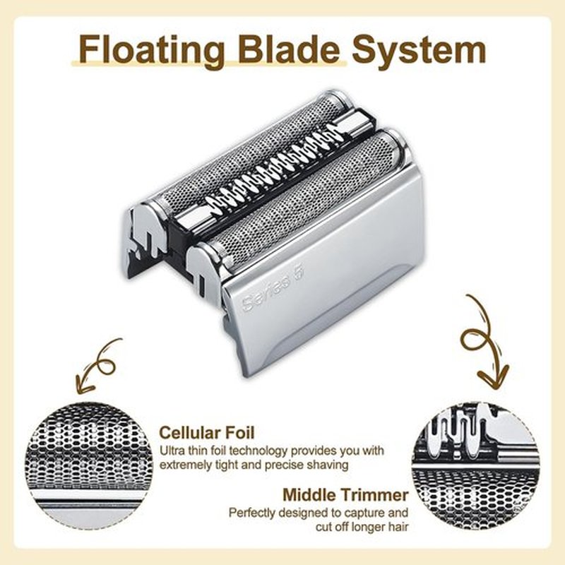 52S - Series 5 Electric Shaver Replacement Head | Compatible with S5 Sport Models 5090, 5190cc, 5040, 5140s