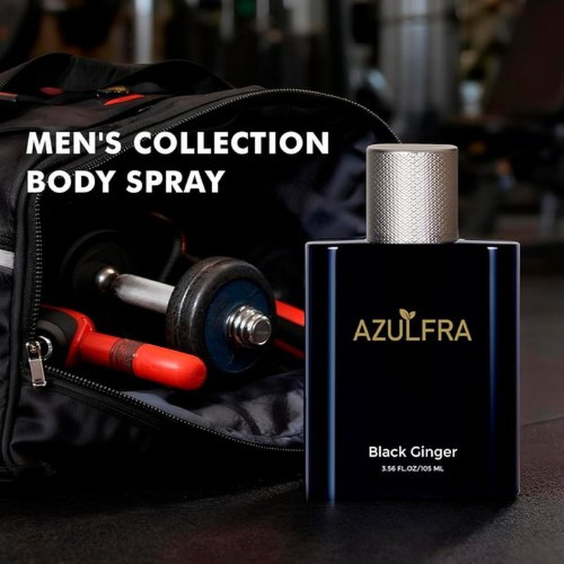 Azulfra Body Spray for Men - Refreshing Citrus & Sandalwood Scent | 3.56 Fl. Oz