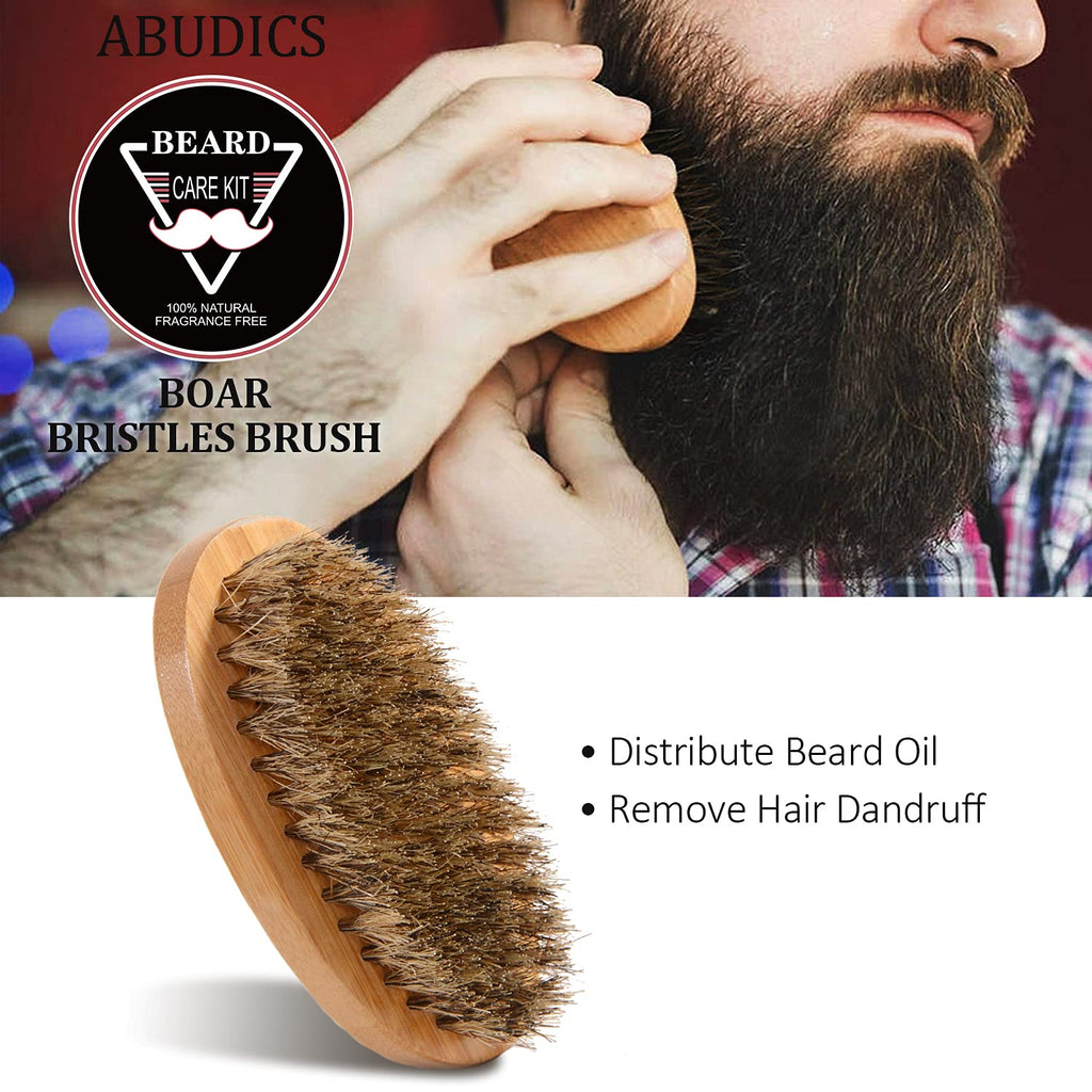 ABUDICS Gifts for Men, Beard Kit, Beard Grooming Kit w/Beard Oil Beard Balm Beard Brush Beard Comb Beard Scissors, Gifts for Dad Husband Him Boyfriend