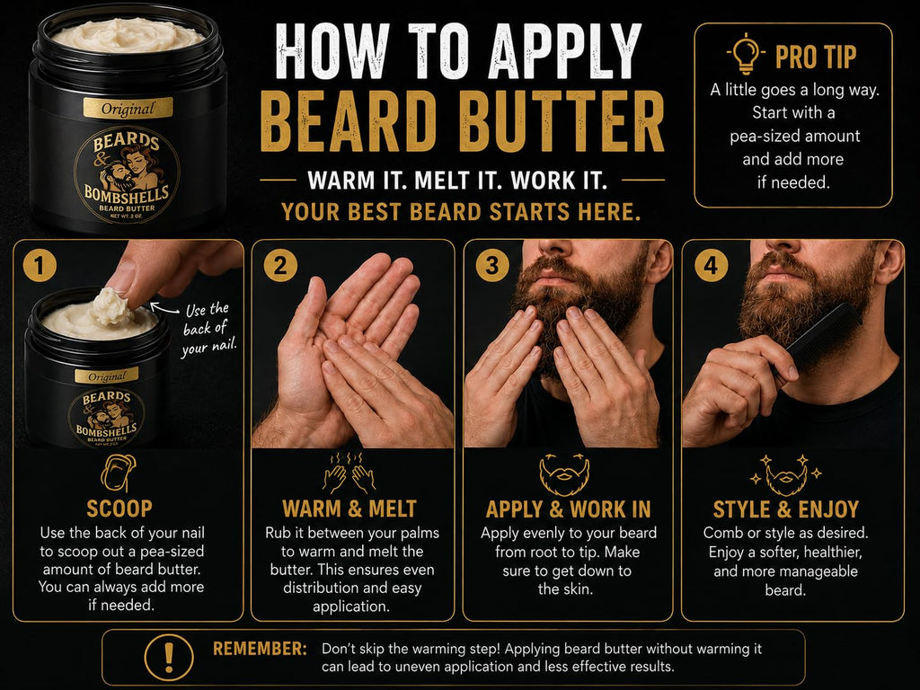 Beards & Bombshells Hydrating Beard Butter, Light Whipped, Non-Greasy, Softens Hair, Tames Frizz, Adds Light Shape (Manhatton Noir)