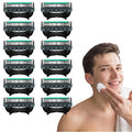12-Blade Replacement Cartridge Set - Five-blade technology delivers a smooth shave - 2026 New Model in Teal, achieving a smooth shave while reducing irritation