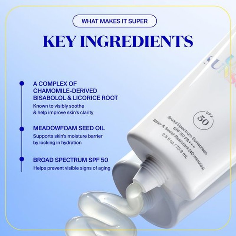 Supergoop! Unseen Sunscreen - SPF 50 - Clear & Invisible Face Sunscreen + Broad Spectrum + Makeup-Gripping Primer - Weightless, Scentless, Oil Free - For All Skin Types & Tones - 1.7 fl oz