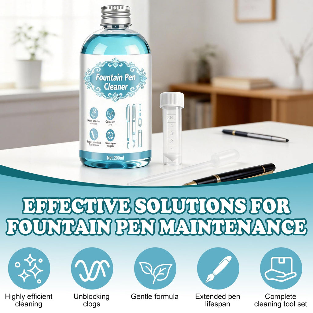 Fountain Pen Cleaner, Fountain Pen Cleaning Kit, Effective Cleaning, 200ml