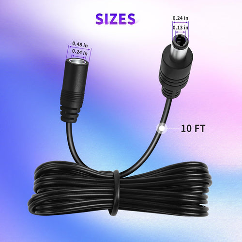 10ft Extension Cable for Philips Hue Play Bar Smart Light Bulb Accessory 7820430U7 440400980001 046677570552 S020XM2400083 Ambient Desk Lamp Replacement Power Supply Cord