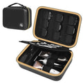 Boobowl Barber Accessories Bag for Clippers and Supplies, Mens Hair Trimmers Box, Portable Clipper Storage Holder for Hair Cutting, Guard Grooming Kit and Barbers Supplies (Bag Only)-Dark Black