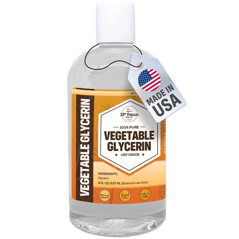 VEGETABLE GLYCERIN USP Grade (8 oz) Liquid Natural, Non-GMO | Cosmetics, Skin, Hair Care, Soap Making, DIY Beauty | Excellent Humectant Qualities, Amazing Skin & Hair Benefits | 8 FL OZ
