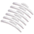 Skiennix Vintage Metal Finger Wave Hair Clips - 12PCS Silver Aluminum Clamps for Home & Outdoor Styling