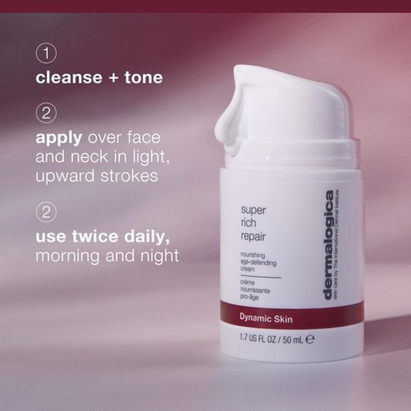 Dermalogica Super Rich Repair Anti-Aging Super-Concentrated Face Moisturizer - Help Replenish Skin's Natural Moisture Levels, 0.5 fl oz