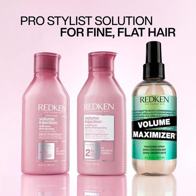 Redken Volume Injection Conditioner - Adds Lift & Body for Fine Hair | Paraben-Free, Volumizing & Detangling