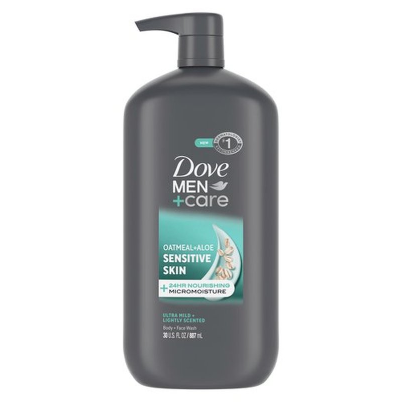 DOVE MEN + CARE Body & Face Wash Sensitive Skin For Hydrated, Smooth Skin - 30 oz