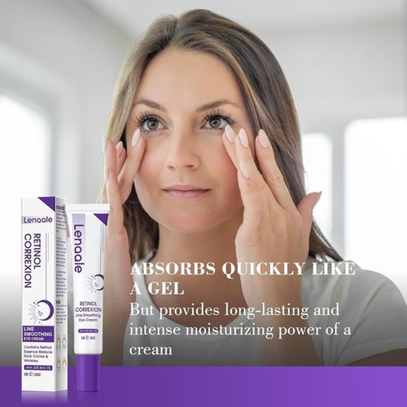 Regine Switzerland Retinol Eye Cream - Reduce Dark Circles & Puffiness with Hyaluronic Acid, Peptides & Caffeine