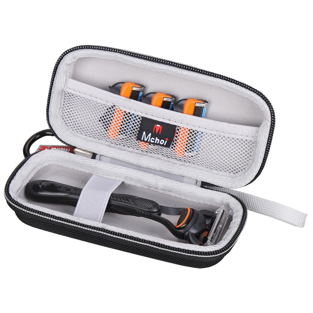 Mchoi Hard Carrying Case Fits for Fusion5 Men’s Razor & Proglide Shield Men's Razor, Case Only, Grey