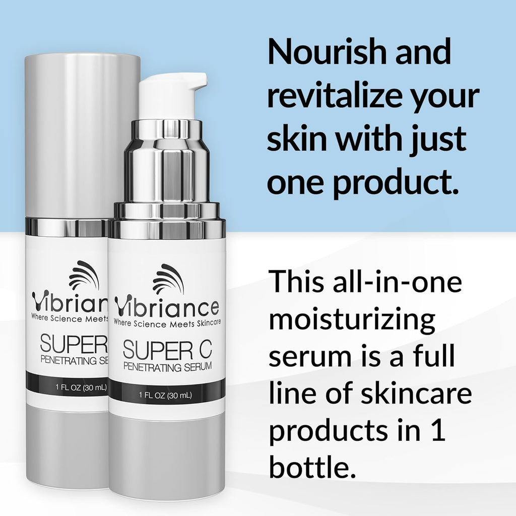 Vibriance Super C Serum - All-in-One Vitamin Formula for Mature Skin | Hydrates, Firms, Lifts, 1 fl oz