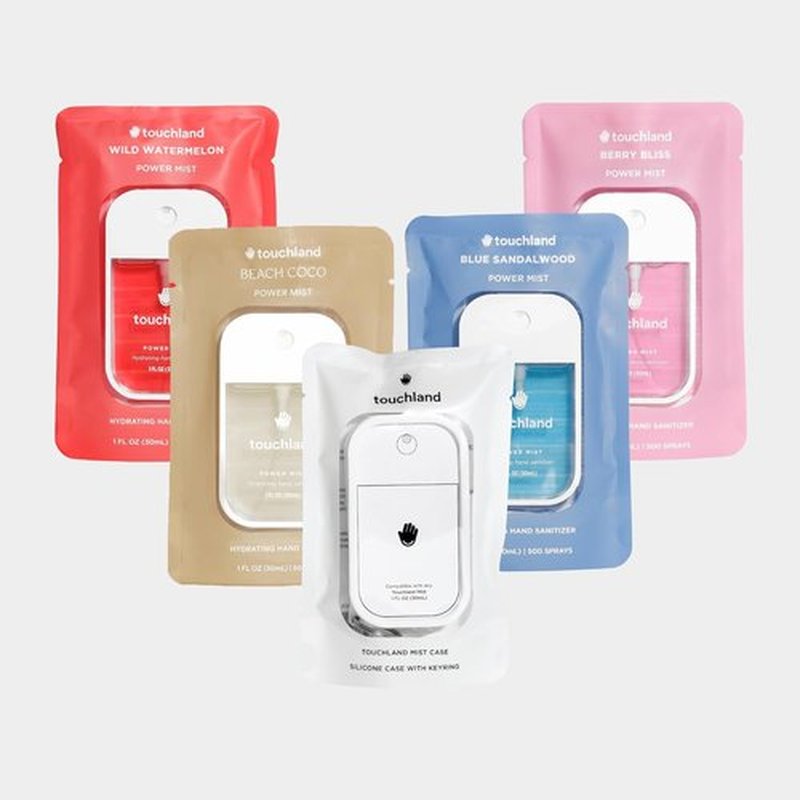 Touchland Hydrating Hand Sanitizer Spray - Dream 5 Set with 5 Travel Size Mists (4 x 1 FL OZ)