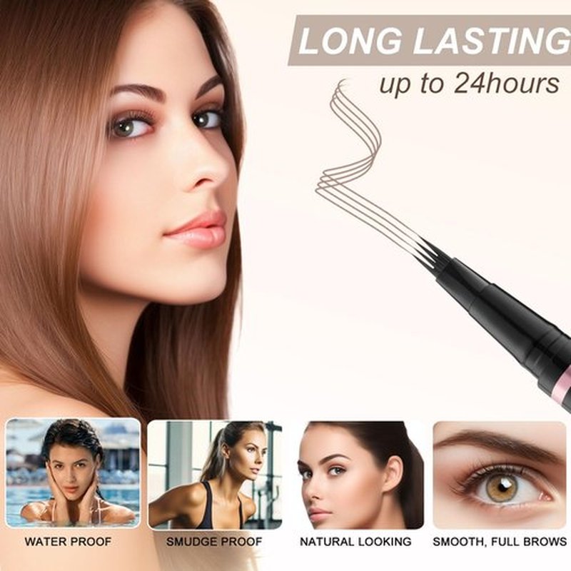 Eyebrow Pencil Makeup Kit - Waterproof 2-IN-1 Microblading Pen & Pomade | Natural Ash Blonde