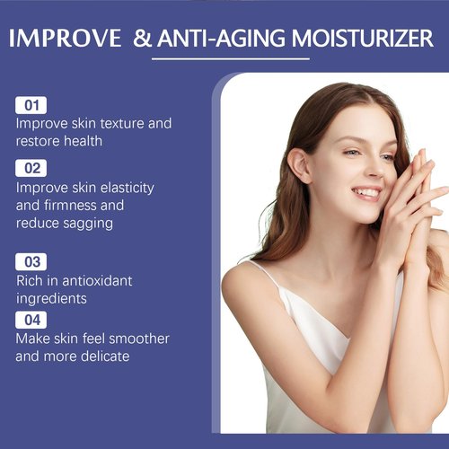 Collagen Face Moisturizer with Airless Pump - Collagen Botanical Stem Cells Cream for Skin with Retinol, Niacinamide, Hyaluronic Acid - Anti-Aging Day & Night Cream, 1.8 OZ
