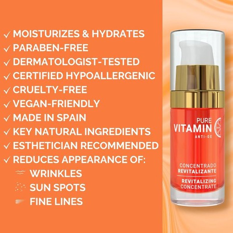 Noche Y Dia Vitamin C Serum - Anti-Aging Formula for Mature Skin | Hydrates & Firms - 30mL (1 fl oz)