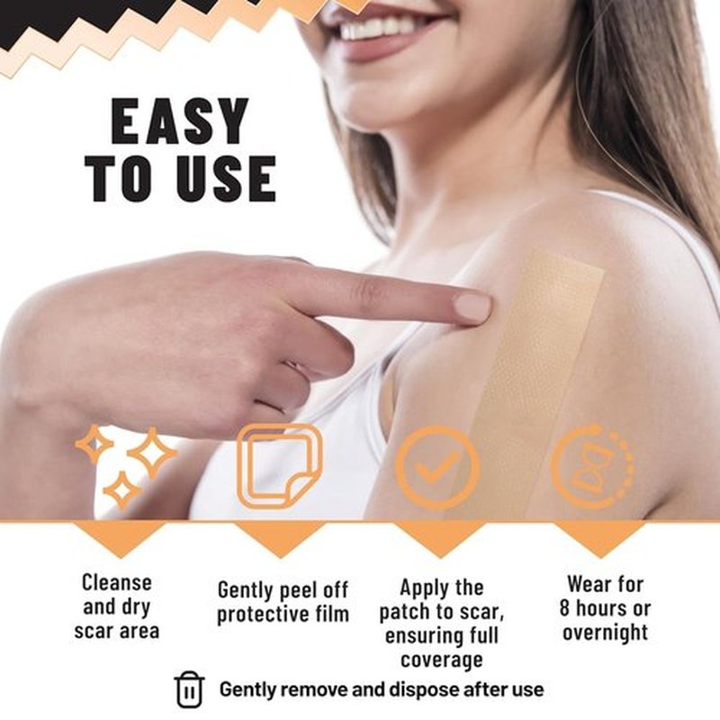 TOLEVITA Silicone Scar Patches – Silicone Gel Sheets for Scars, Acne, Surgery, Keloid, Scar Removal and Stretch Marks – Gentle Scar Care & Fading - 5 Sheets