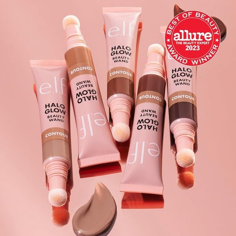 e.l.f. Halo Glow Contour Beauty Wand - Liquid Contour for Naturally Sculpted Look | Buildable, Vegan, Fair/Light