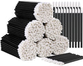 Teenitor 600 Pcs Lip Applicators Disposable Lip Wands, Lipstick Applicator Testers Lint Free Makeup Applicators, Lip Brushes Wands Makeup Tools Black