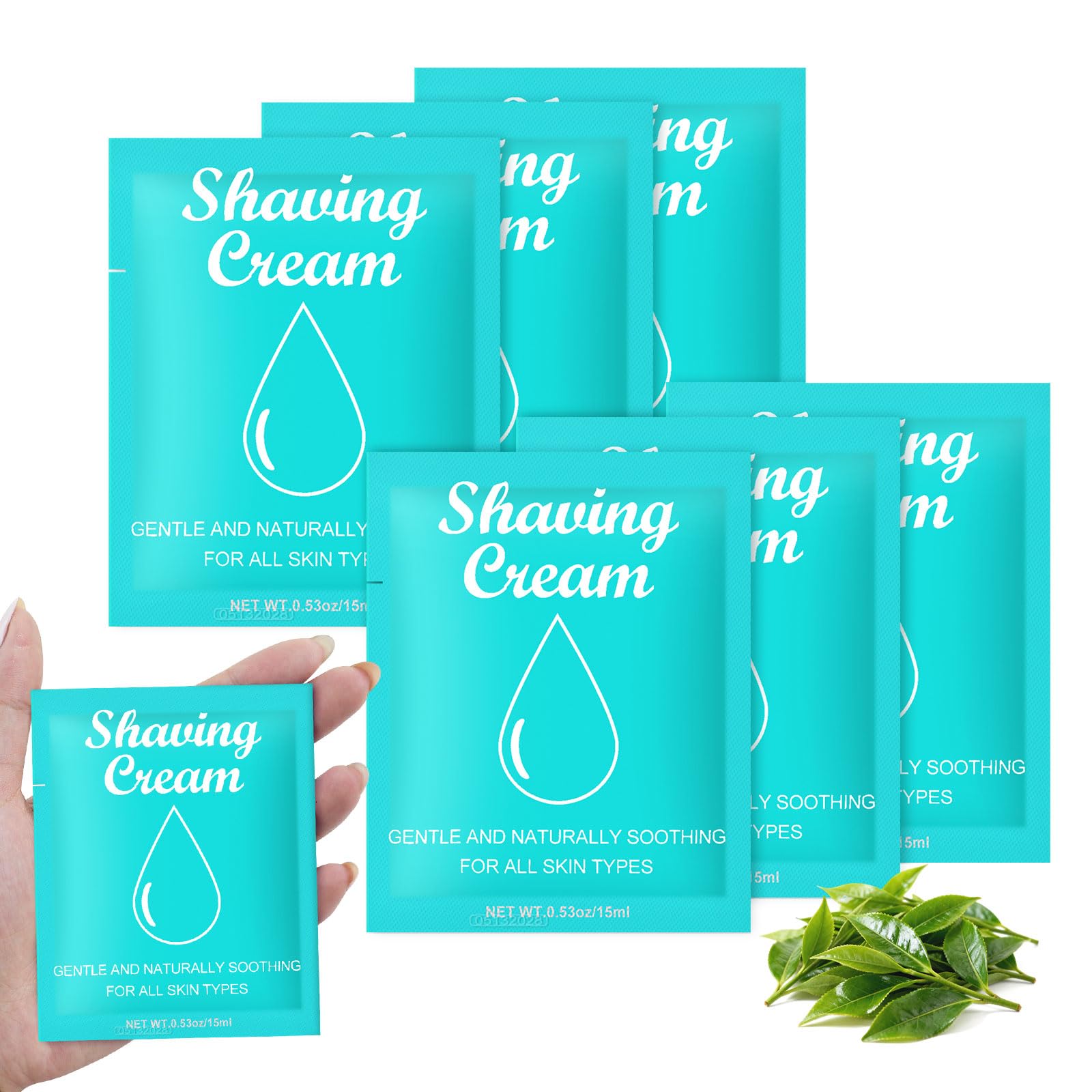 fafortune Womens Shaving Cream Bulk Travel,0.53oz Shave Gel for Women,Care Dry Skin Womens Shave Gel for Travel Guests(Green Tea,Pack of 60)