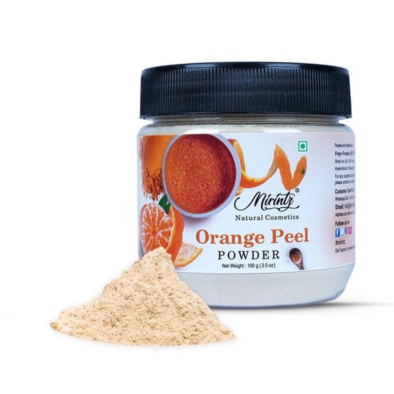 Mirintz Orange Peel Powder, 100 g| Face Pack, Facial Mask and Scrub | Natural| Skin Cleansing | Wrinkles| Citrus Aurantium |Chemical Free | Pack of 1, Normal