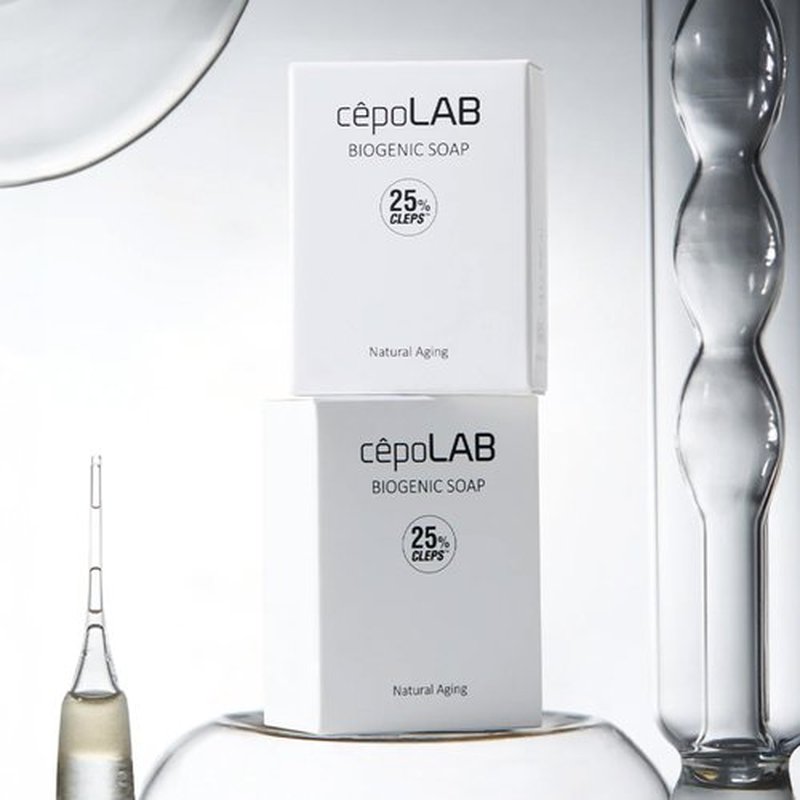 cepoLAB Biogenic Soap with 25% CLEPS®, Gentle Hydrating Cleanser – Cold Processed with Olive Oil, Shea Butter & Lavender Oil, Nourishing Skincare for Face & Body, 3.53 oz