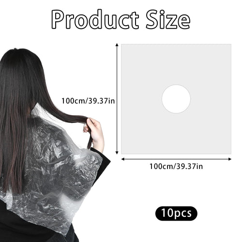 10 Pcs Disposable Hair Color Capes, Waterproof Hair Dye Cape, Capes Salon Cape, Hair Dye and Styling Bibs for Hairdresser Artist Clients 39 X 39 Inches