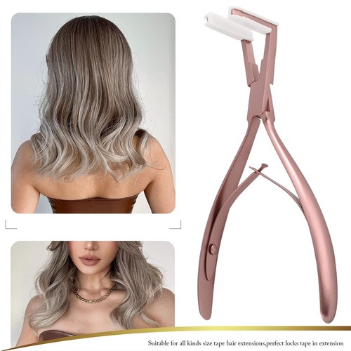 EHDIS Tape in Hair Extensions Pliers Stainless Steel Flat Surface Extensions Tape Sealing Clamp Pliers Tool