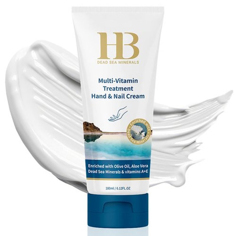 Multivitamin Hand & Nail Cream – Moisturizing Hand Lotion, Nourishing Hydration for Smooth Skin, Cuticle Care & Support for Stronger Nails - 3.4oz