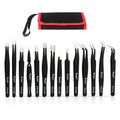 14 PCS Precision Tweezers Set, ESD Tweezer Set, Anti-Static Stainless Steel Tweezers Set for Craft, Jewelry, Electronics, Laboratory Work