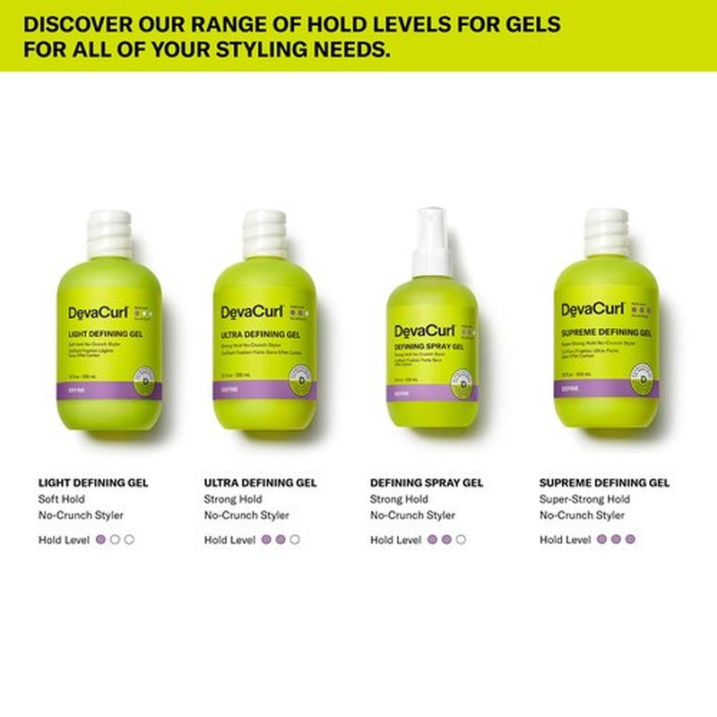 DevaCurl Ultra Defining Gel Strong Hold Non-Crunch Styler, Bright Breeze, 12 fl. oz