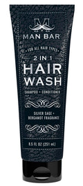San Francisco Soap Company Man Bar 2 in 1 Hair Wash Silver Sage And Bergamot - Where Lather Meets Luxury