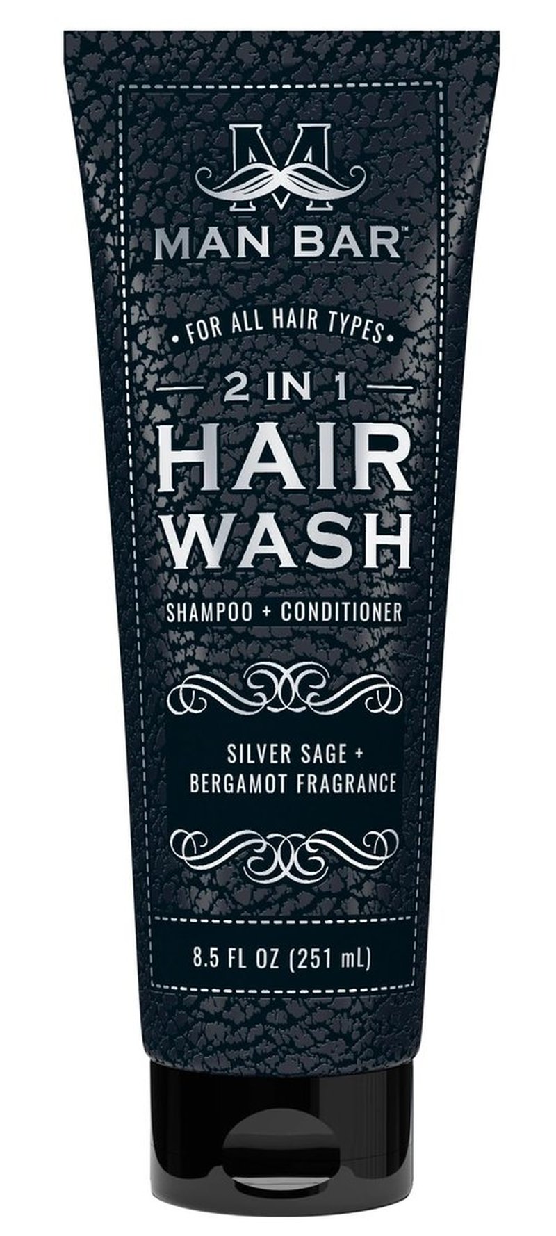 San Francisco Soap Company Man Bar 2 in 1 Hair Wash Silver Sage And Bergamot - Where Lather Meets Luxury