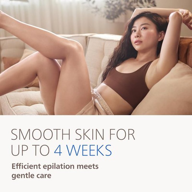 Philips Epilator Series 8000 - Cordless Wet & Dry Hair Removal for Legs & Body | 60 Min Runtime, 3 Accessories