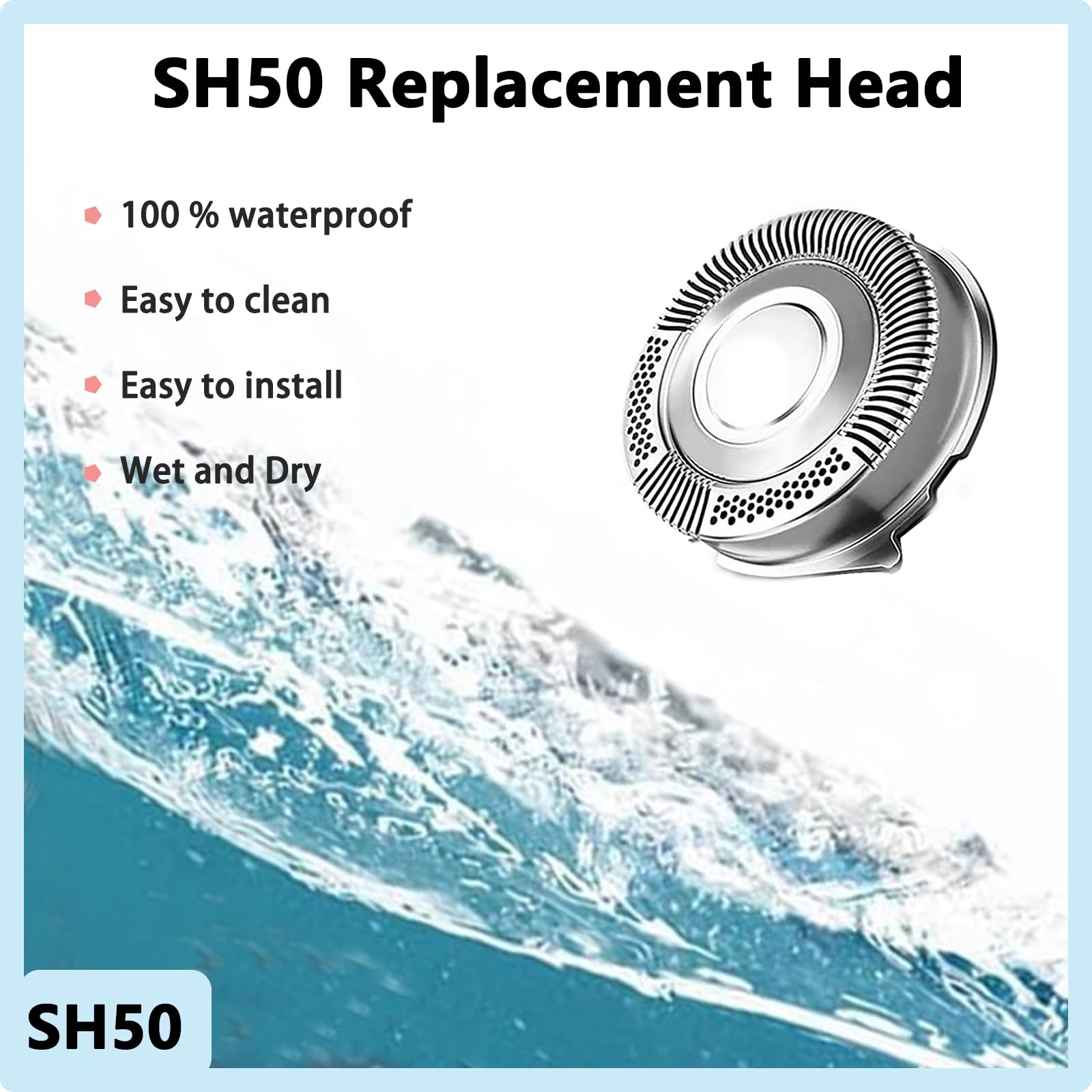 SH50 Replacement Heads Compatible with Norelco 5000 Series Electric Razors