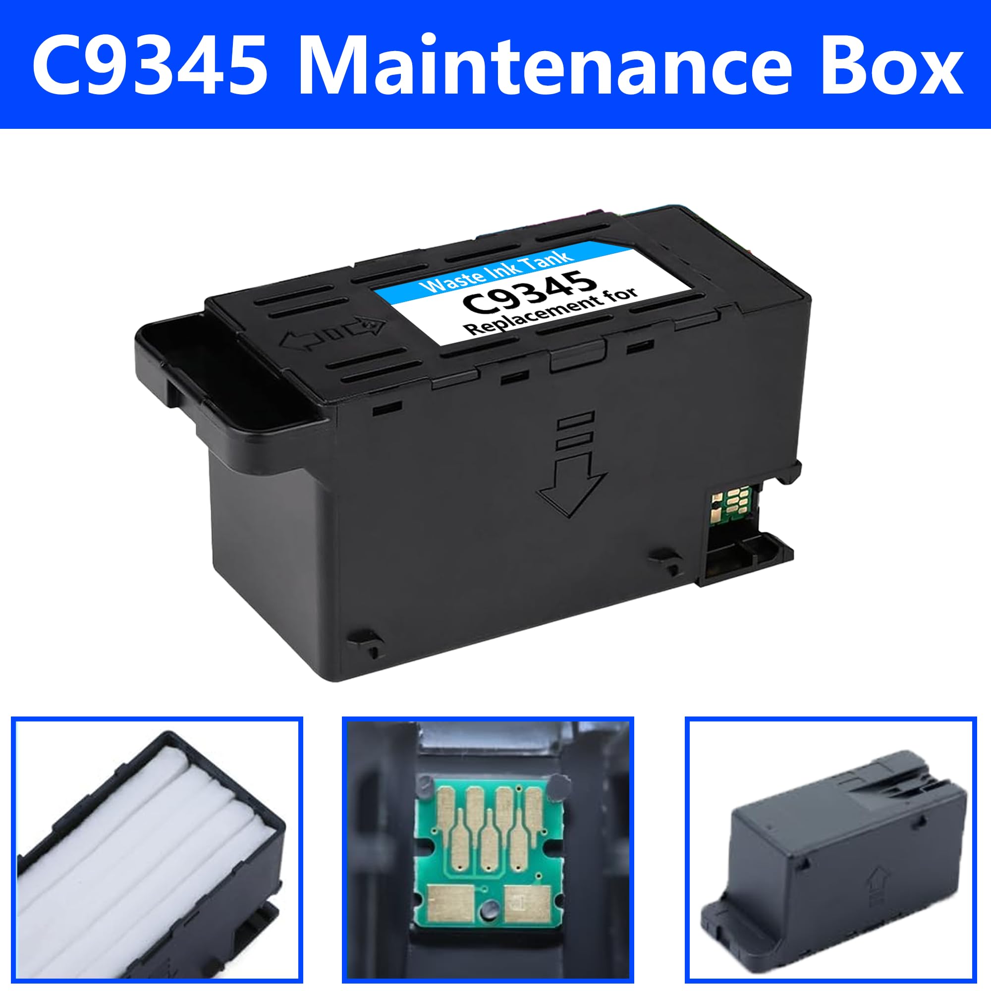 XPRETOER C9345 Ink Maintenance Box Compatibility Replacement for ET-8550 ET-16600 ET-5850 ET-5800 ET-16650 ET-8500 WF-7840 WF-7820 ET-5880 WF-7310 ST-C8000 ST-C8090 Printer (C12C934591/PXMB9/C9345)