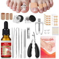 Ingrown Toenail Removal Kit, Professional Ingrown Toenail Treatment, Ingrown Toenail Tools Kit with Ingrown Toenail Corrector Drops, Toenail Clipper, Corrector Patch, Stainless Steel Pedicure Tool Set