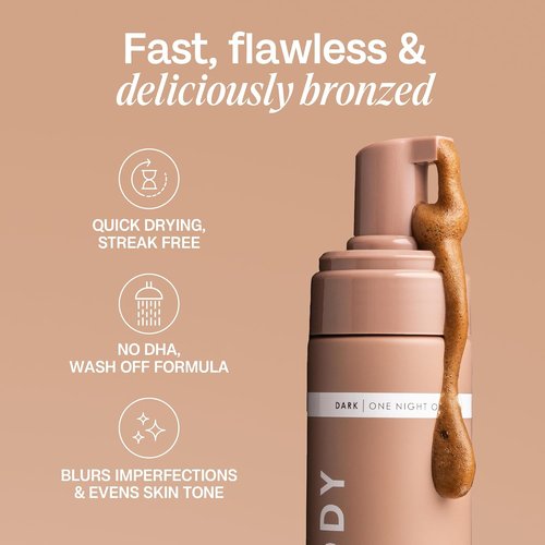 Bali Body Instant Tan Mousse - Streak-Free Wash-Off Bronzing Mousse for Natural Glow | Chocolate Tint | 200ml/6.7oz