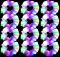 12PCS LED Hair Scrunchies Light Up White Scrunchies,Satin Ponytail Holder Glow in the Dark Hair Accessories Neon Rave Party Supplies