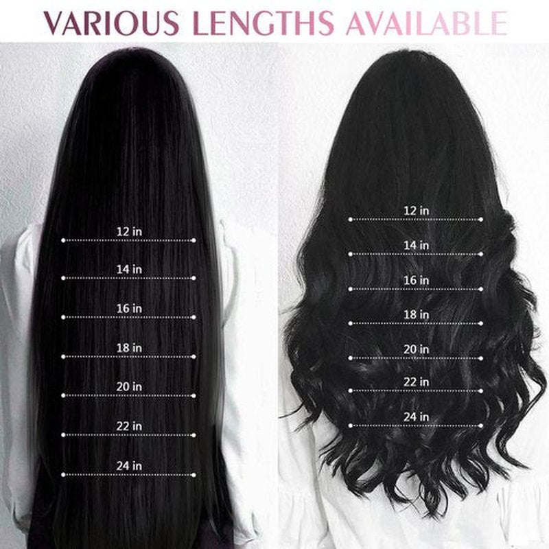 Fimislosion Real Hair Extensions Clip in Human Hair, Seamless Clip in Hair Extensions Real Human Hair, 16 Inch Clip ins extensions for women, Natural Black 120G 7Pcs