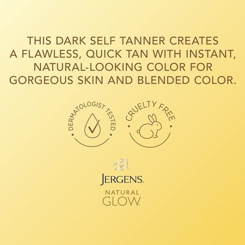 Jergens Natural Glow Sunless Tanning Mousse - Light Bronze 6oz with Applicator Mitt for Instant Glow