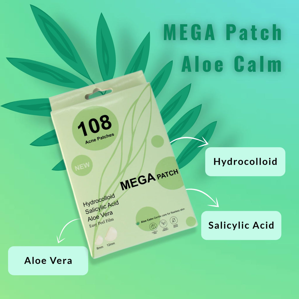 Fast Acting Pimple Patches with Hydrocolloid, Saycilic Acid and Aloe Vera | 108 ct (60 x 8mm + 48 x 12mm) | Reduces Spot Risk | Invisible Acne Patches | Treatment for Zits, Blemishes, Acne & Pimples.