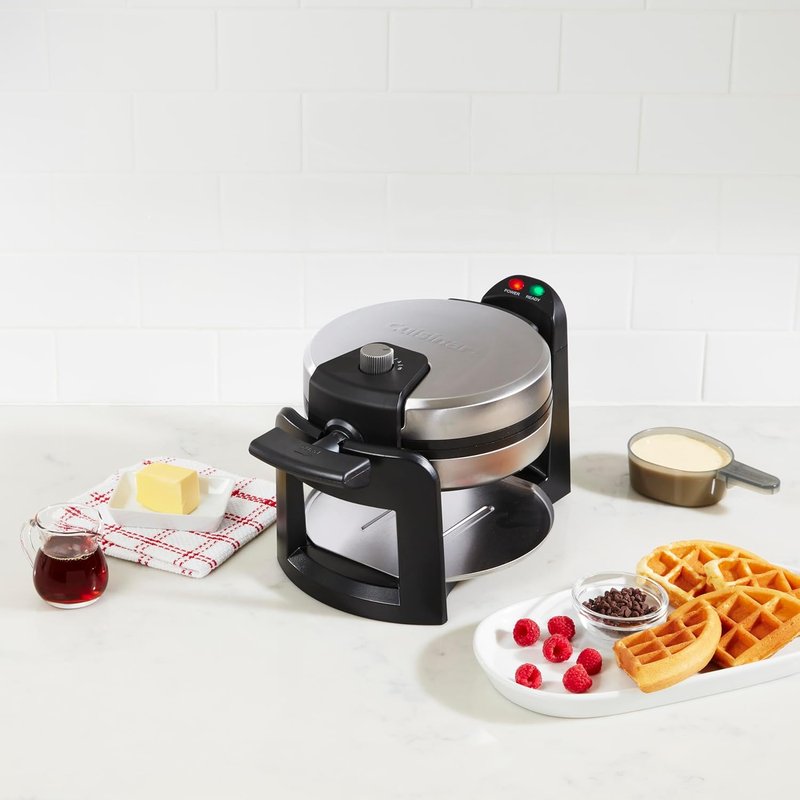 Cuisinart Belgian Waffle Maker - 1" Thick Round Waffles | Perfect for Breakfast Delights