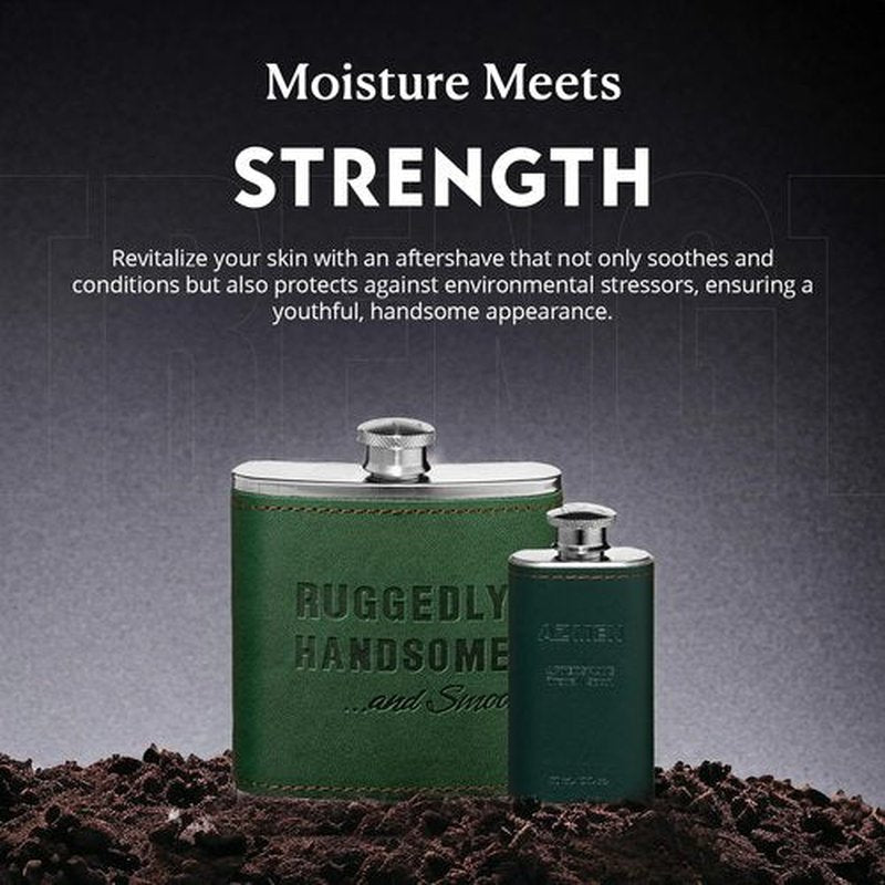 Ruggedly Handsome Aftershave - Soothing Men's Face Moisturizer with Menthol - 240ml Travel Size