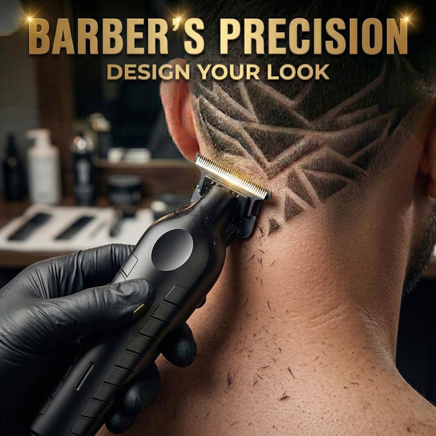 WAIKIL Professional Hair Clippers for Men with T-Blade Trimmer, Cordless Barber Clippers Set, Rechargeable Grooming Kit with Guards, Beard Trimmer, Line Up & Fading Tools