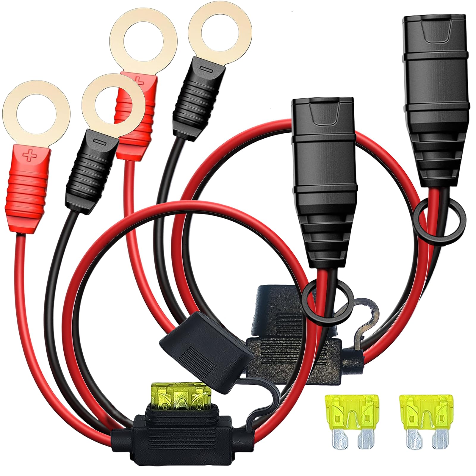2 Pack GC008 X-Connect fit for NOCO Battery Charger Accessories Cables,M10 (3/8in) XL Eyelet Terminal,Replacement NOCO Battery Connector Smart Batteries Trickle Charger Cable